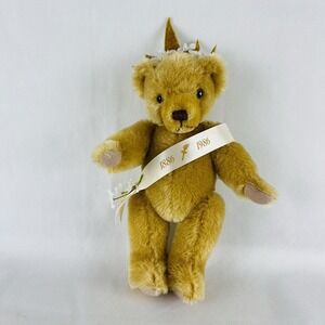 VINTAGE, MERRYTHOUGHT Mohair Teddy Bear Jointed Made in England, Super Rare.